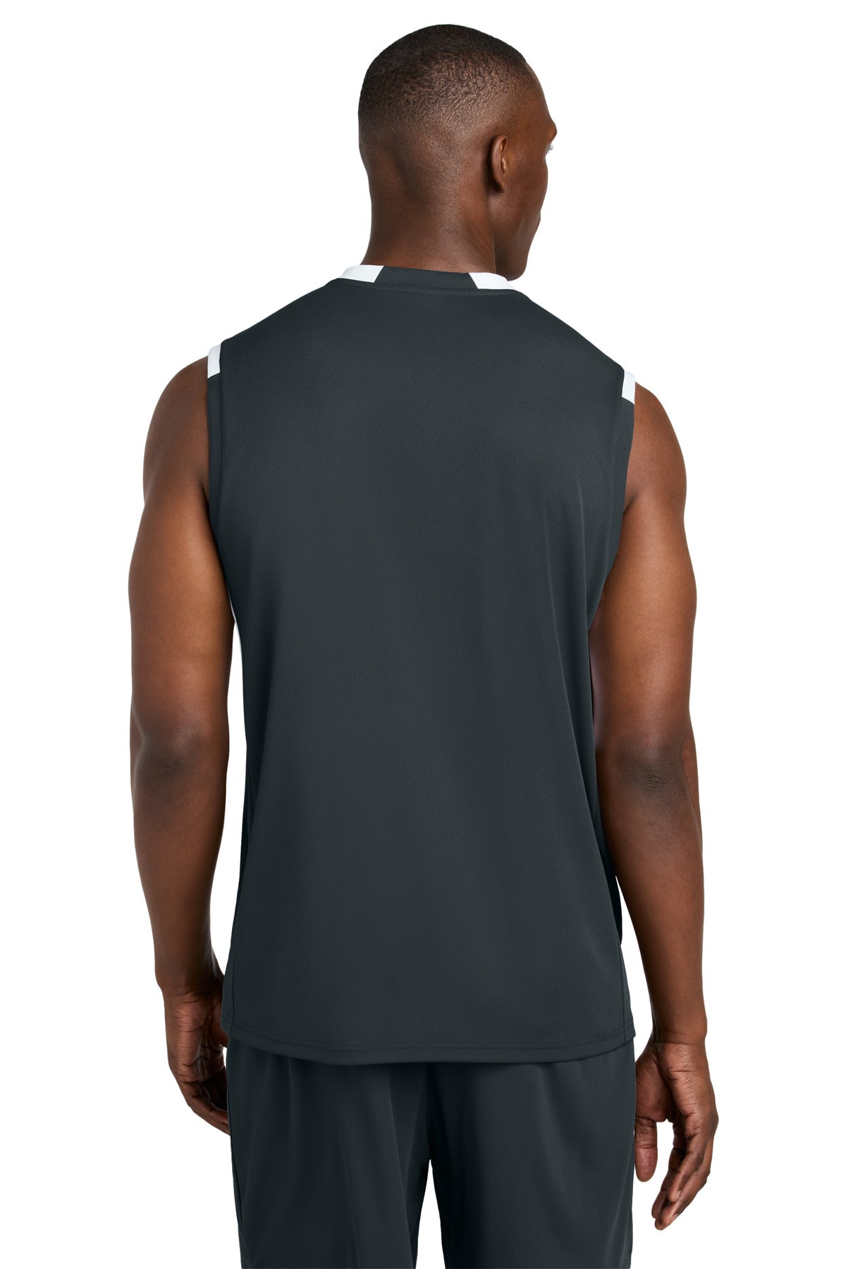 IrGy/White Sport-Tek Club Sleeveless V-Neck ST441