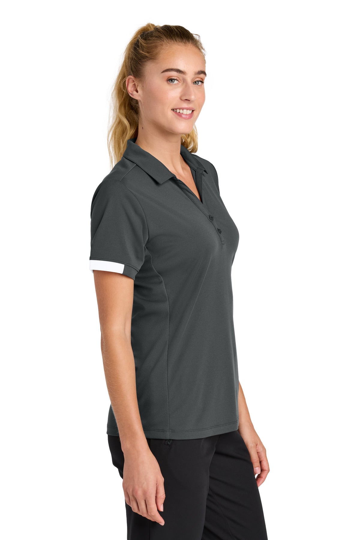 IrGy/White Sport-Tek Women's Club Colorblock Polo LST444
