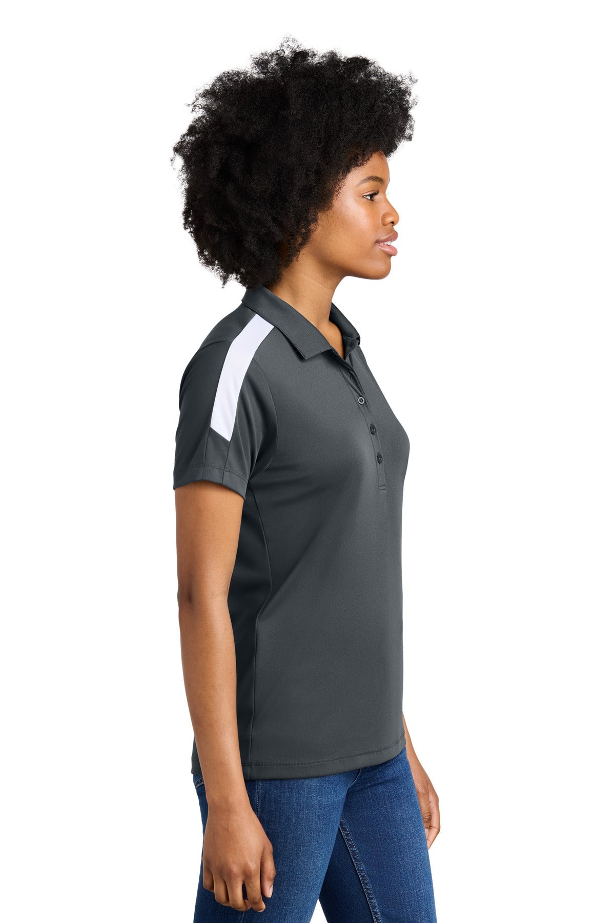 IrGy/White Sport-Tek Women's Competitor United Polo LST104