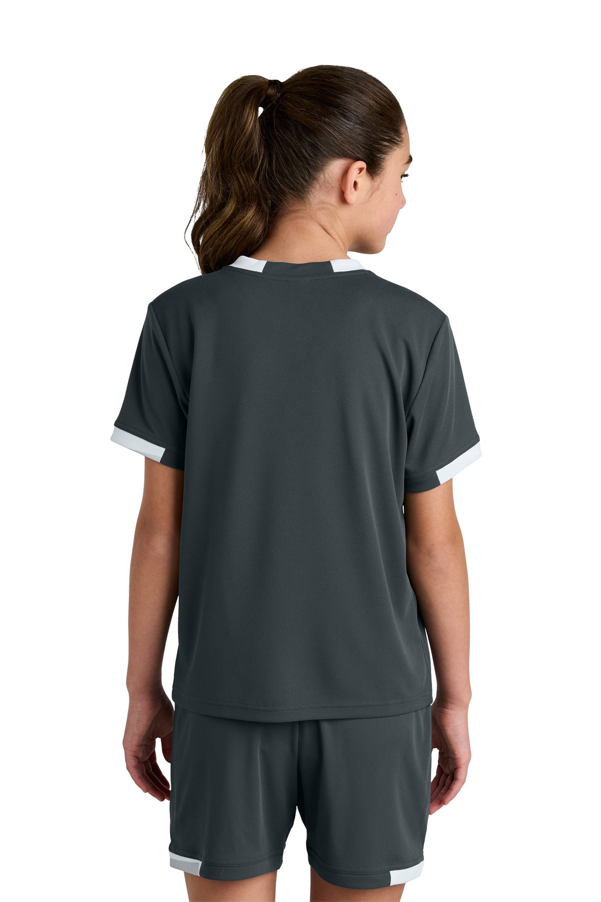 IrGy/White Sport-Tek Youth Club Short Sleeve Crew YST440