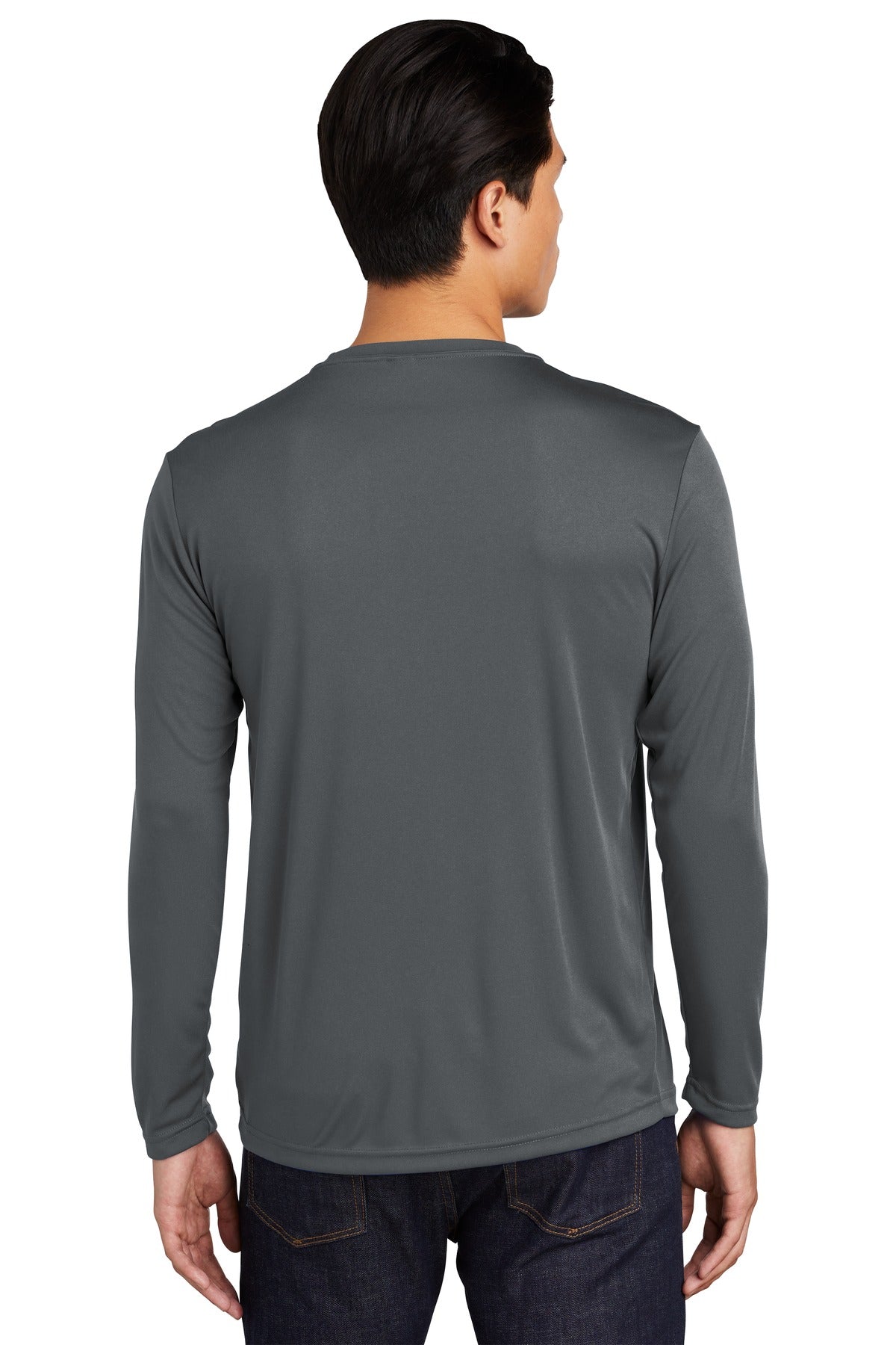 Iron Grey Sport-Tek Long Sleeve PosiCharge Competitor Tee. ST350LS