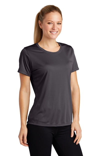 Iron Grey Sport-Tek Women's PosiCharge Competitor Tee. LST350