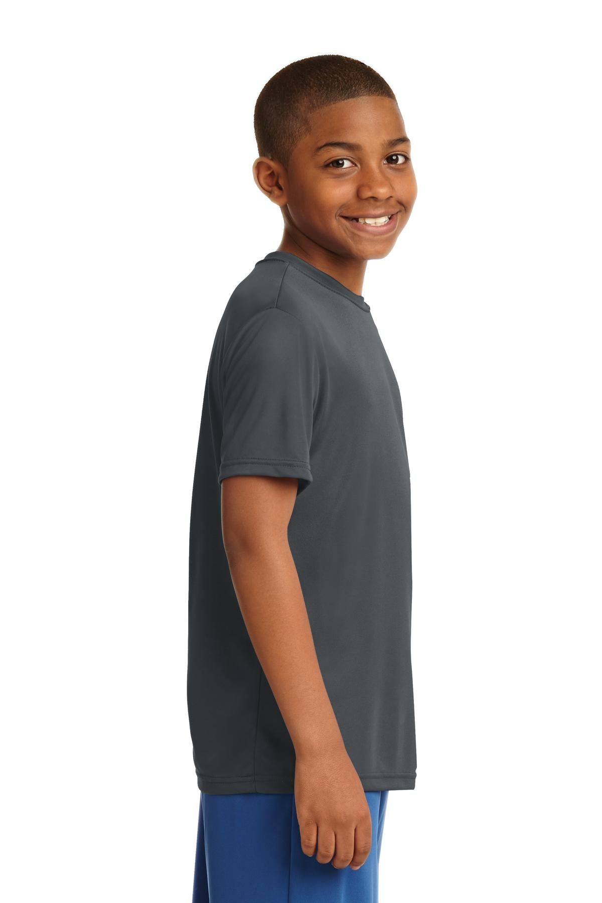Iron Grey Sport-Tek Youth PosiCharge Competitor Tee. YST350