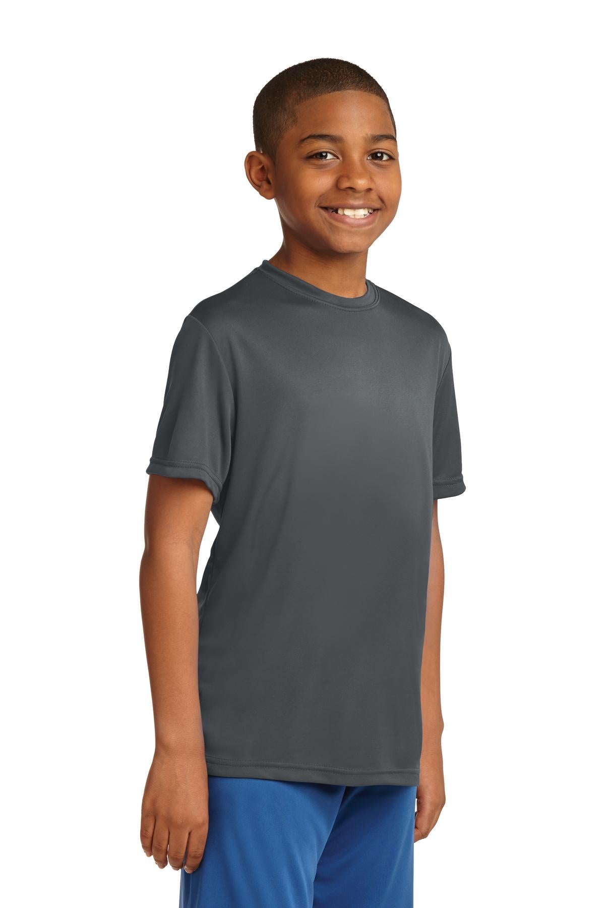 Iron Grey Sport-Tek Youth PosiCharge Competitor Tee. YST350