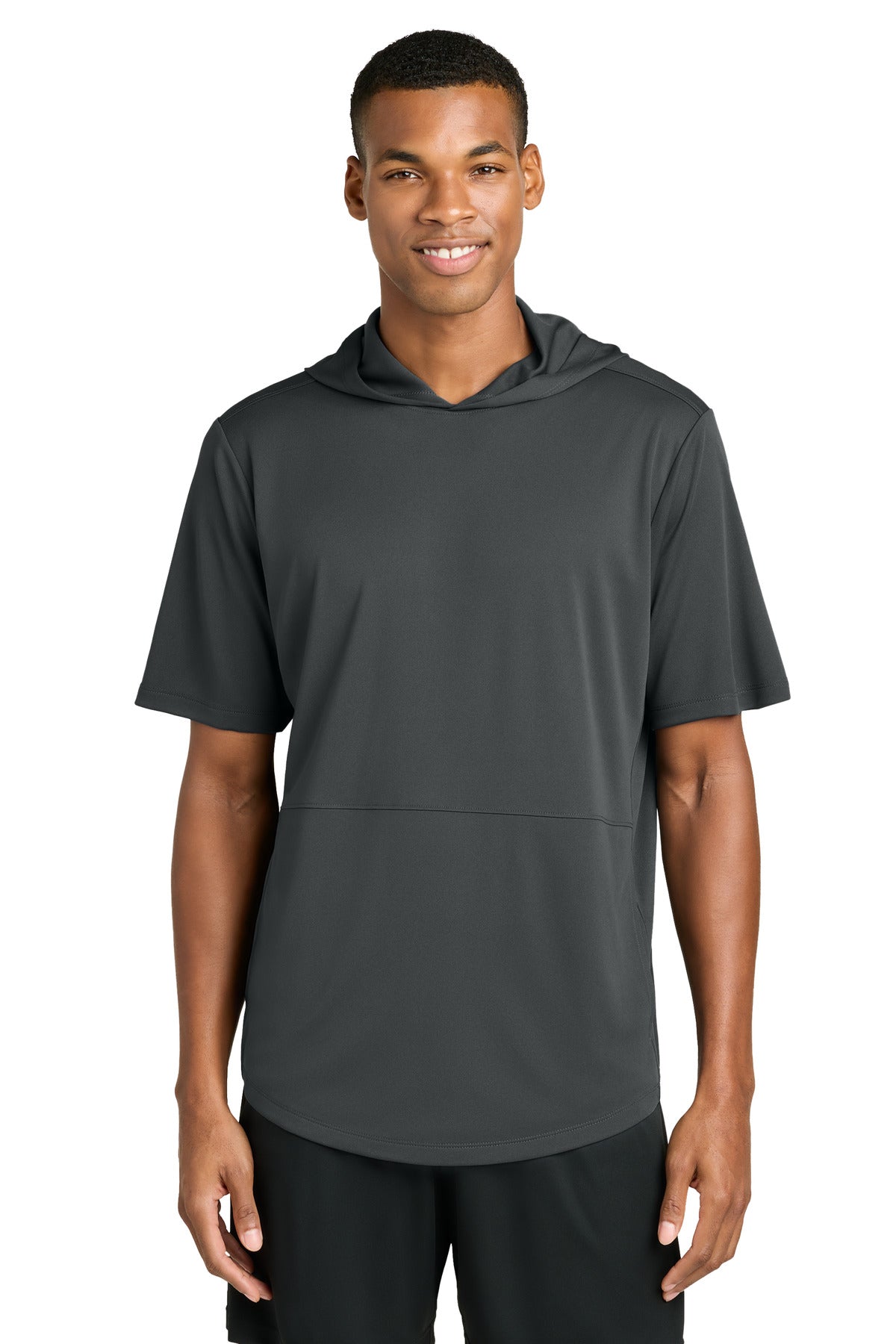 IronGrey Sport-Tek Club Short Sleeve Hoodie ST445