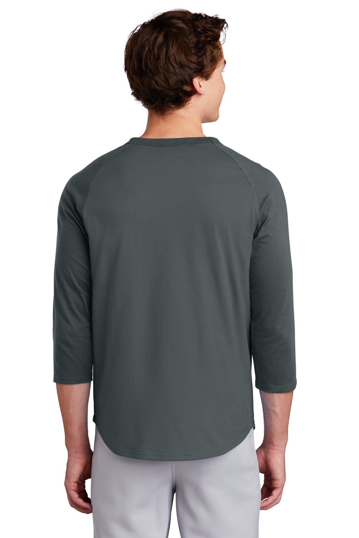 IronGrey Sport-Tek Colorblock Raglan Jersey. T200