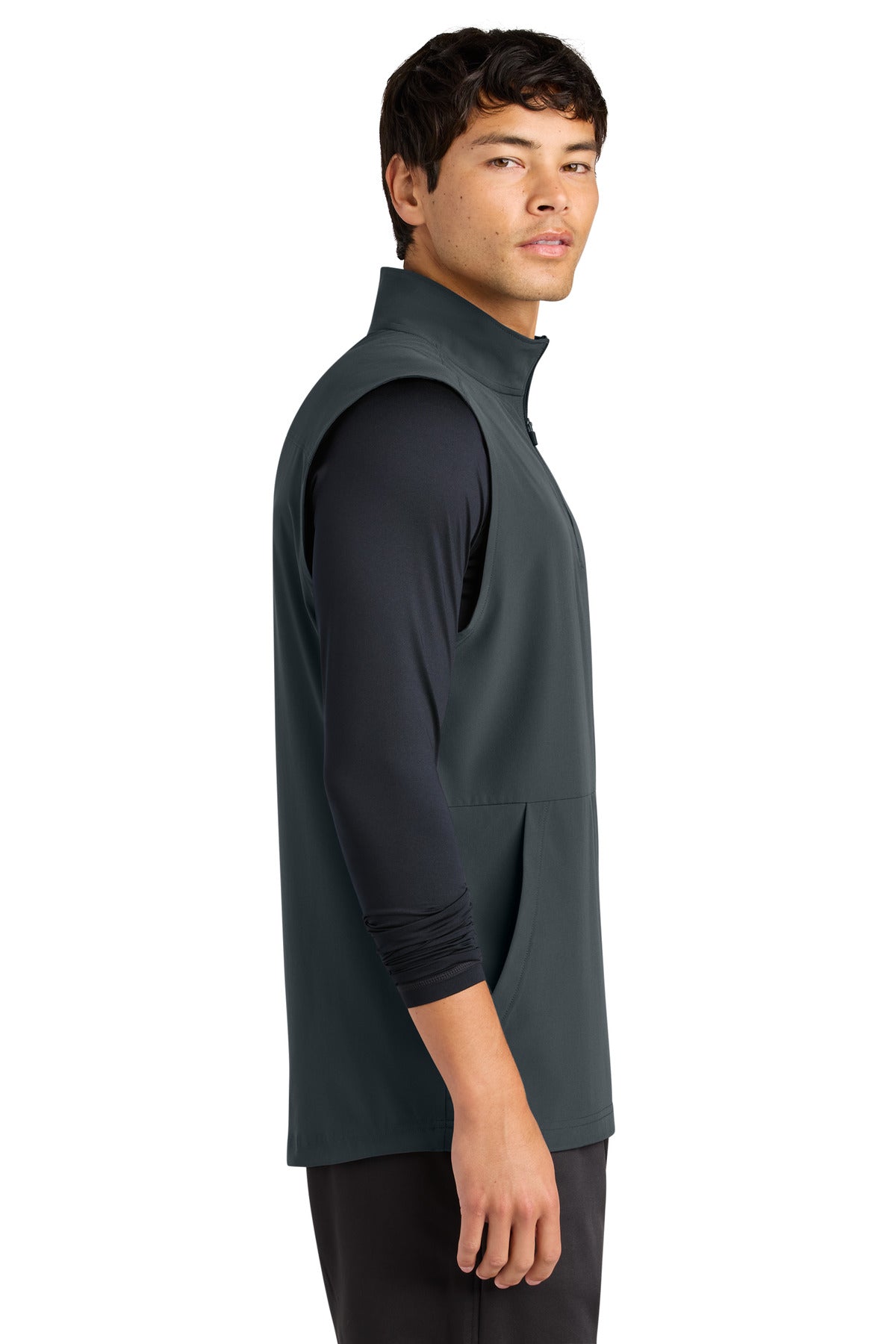 IronGrey Sport-Tek Repeat 1/4-Zip Vest ST487