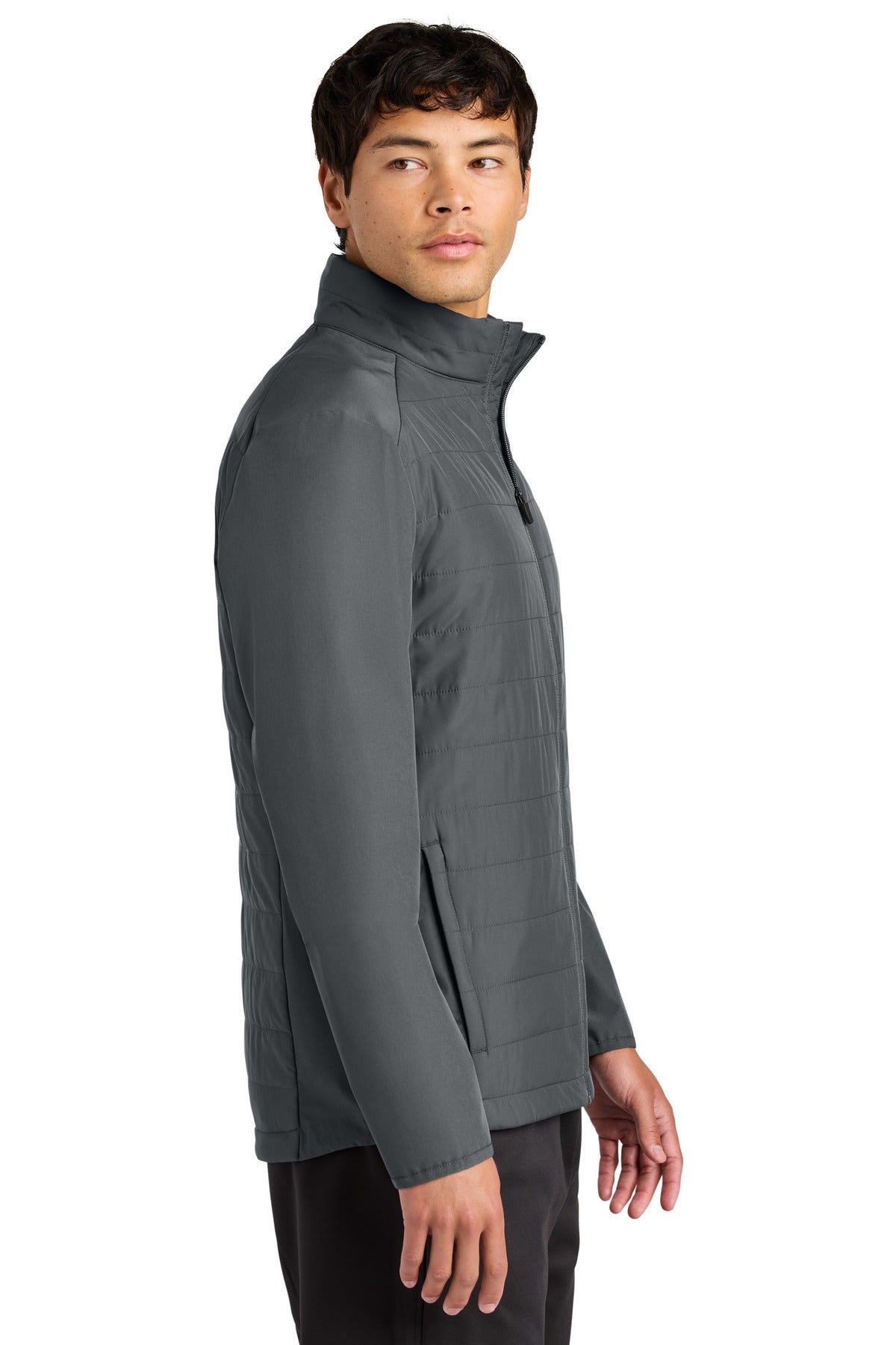 IronGrey Sport-Tek Teknical Hybrid Jacket ST940