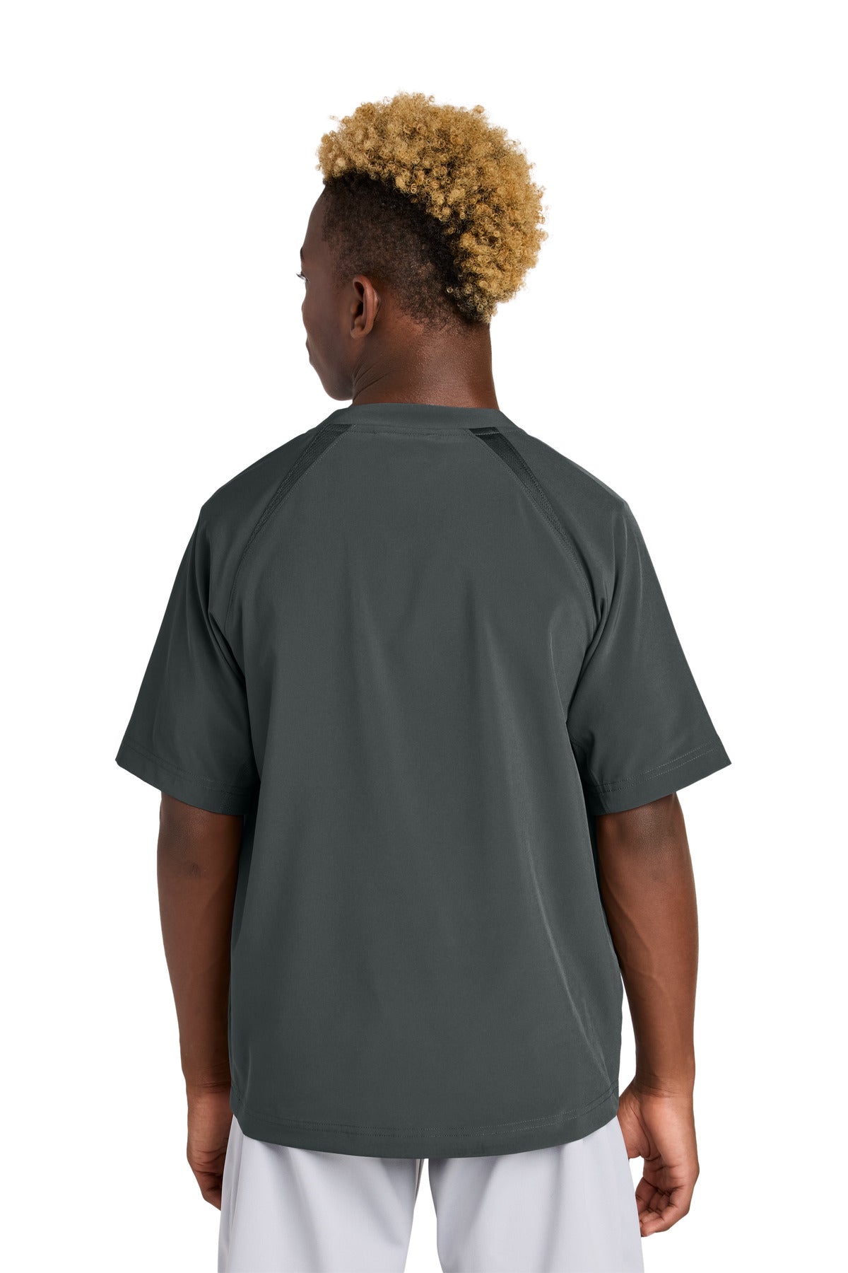 IronGrey Sport-Tek Youth Repeat 1/2-Zip Short Sleeve Jacket YJST489
