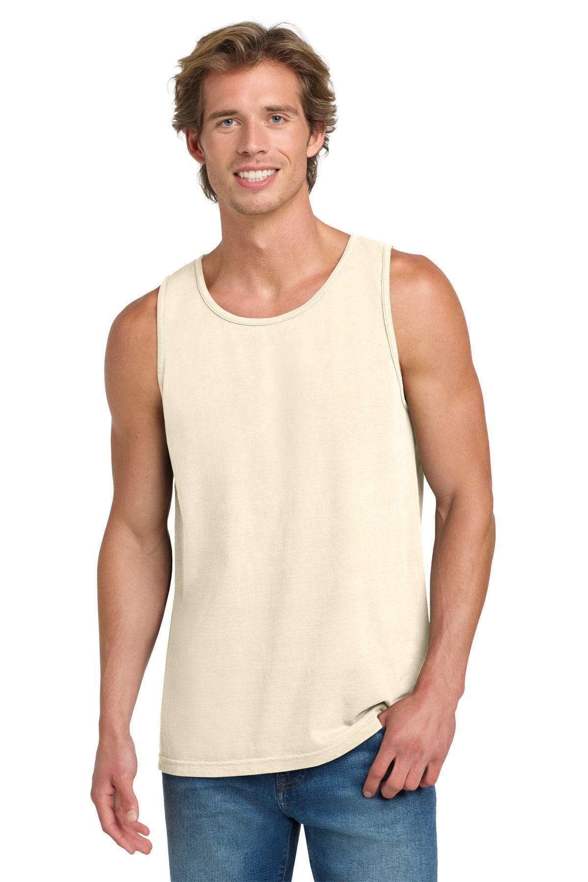 Ivory COMFORT COLORS Heavyweight Ring Spun Tank Top. 9360