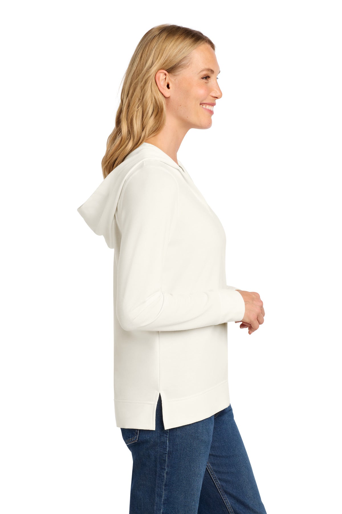IvoryChiff Port Authority Women's Microterry Pullover Hoodie LK826