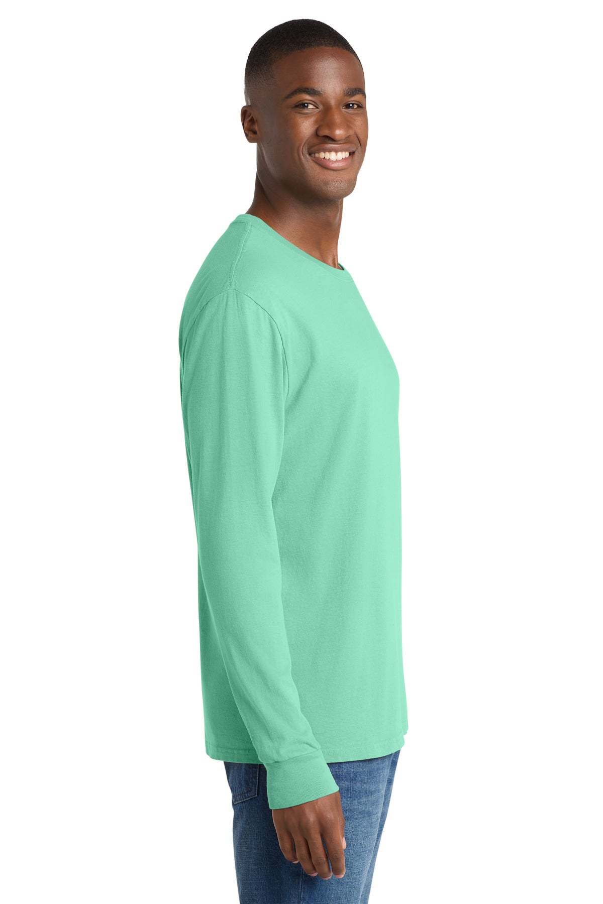 Jadeite Port & Co Beach Wash Garment-Dyed Long Sleeve Tee PC099LS