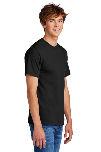 Jet Black Port & Co Core Blend Tee. PC55