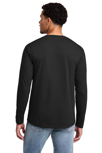 Jet Black Port & Co Long Sleeve Fan Favorite Tee. PC450LS