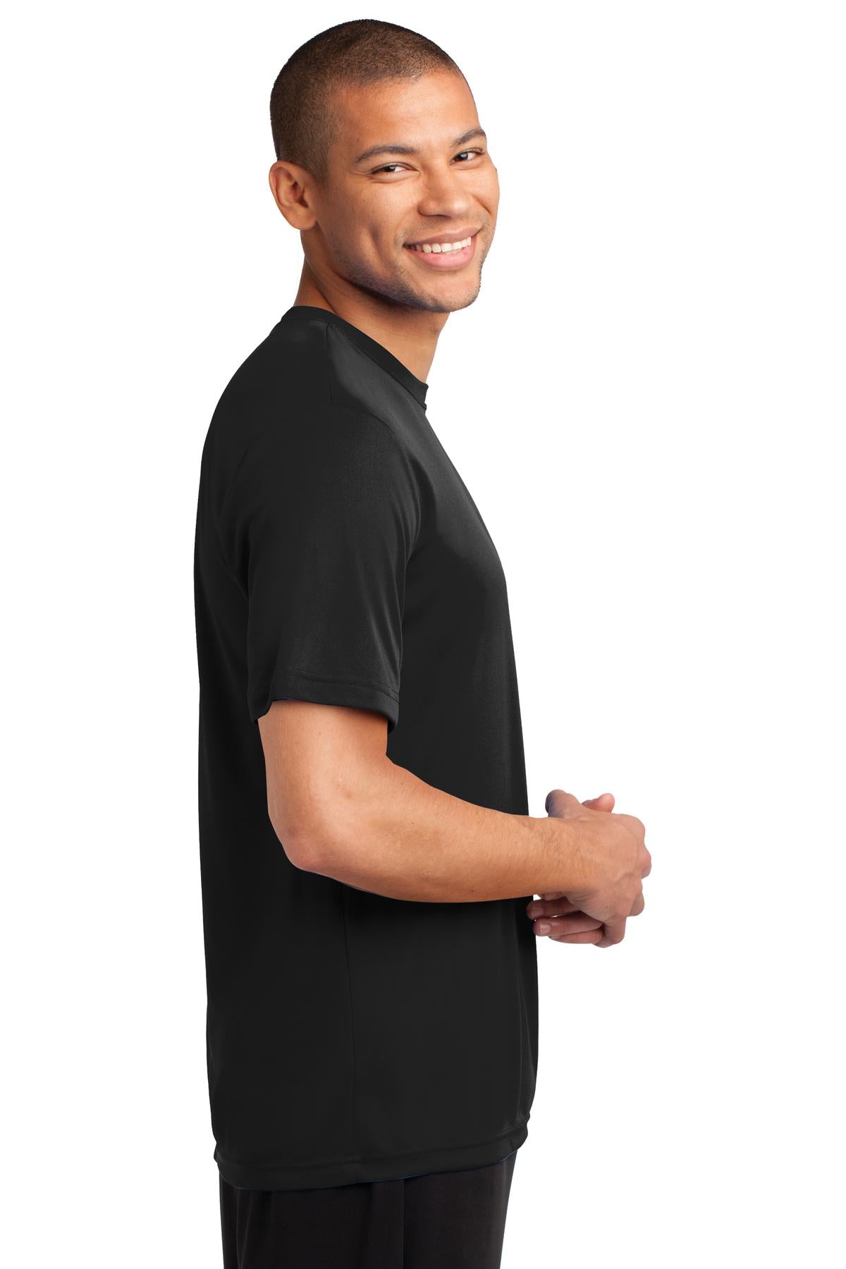 Jet Black Port & Co Performance Tee. PC380