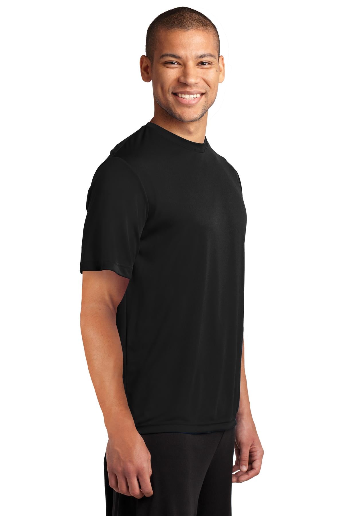 Jet Black Port & Co Performance Tee. PC380