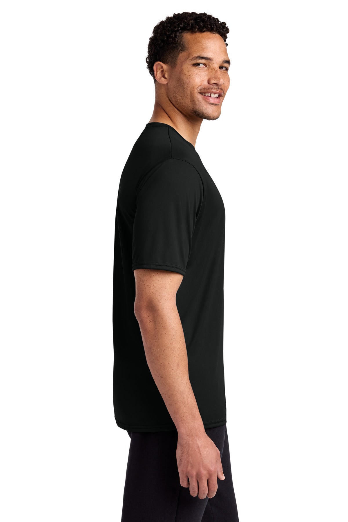 Jet Black Port & Co Performance Tee. PC380