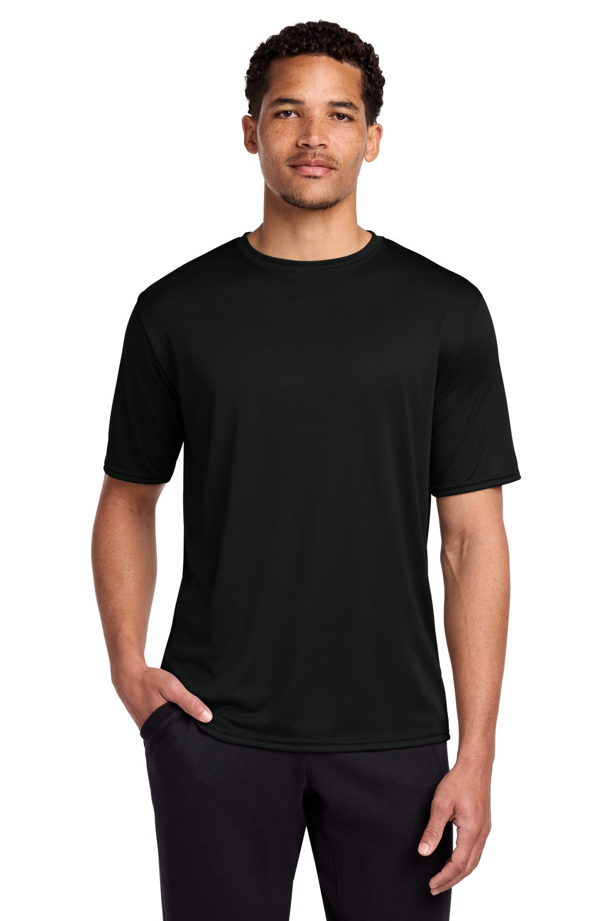 Jet Black Port & Co Performance Tee. PC380