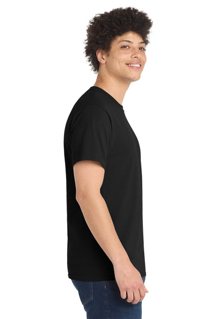 Jet Black Port & Co Tall Core Blend Tee. PC55T