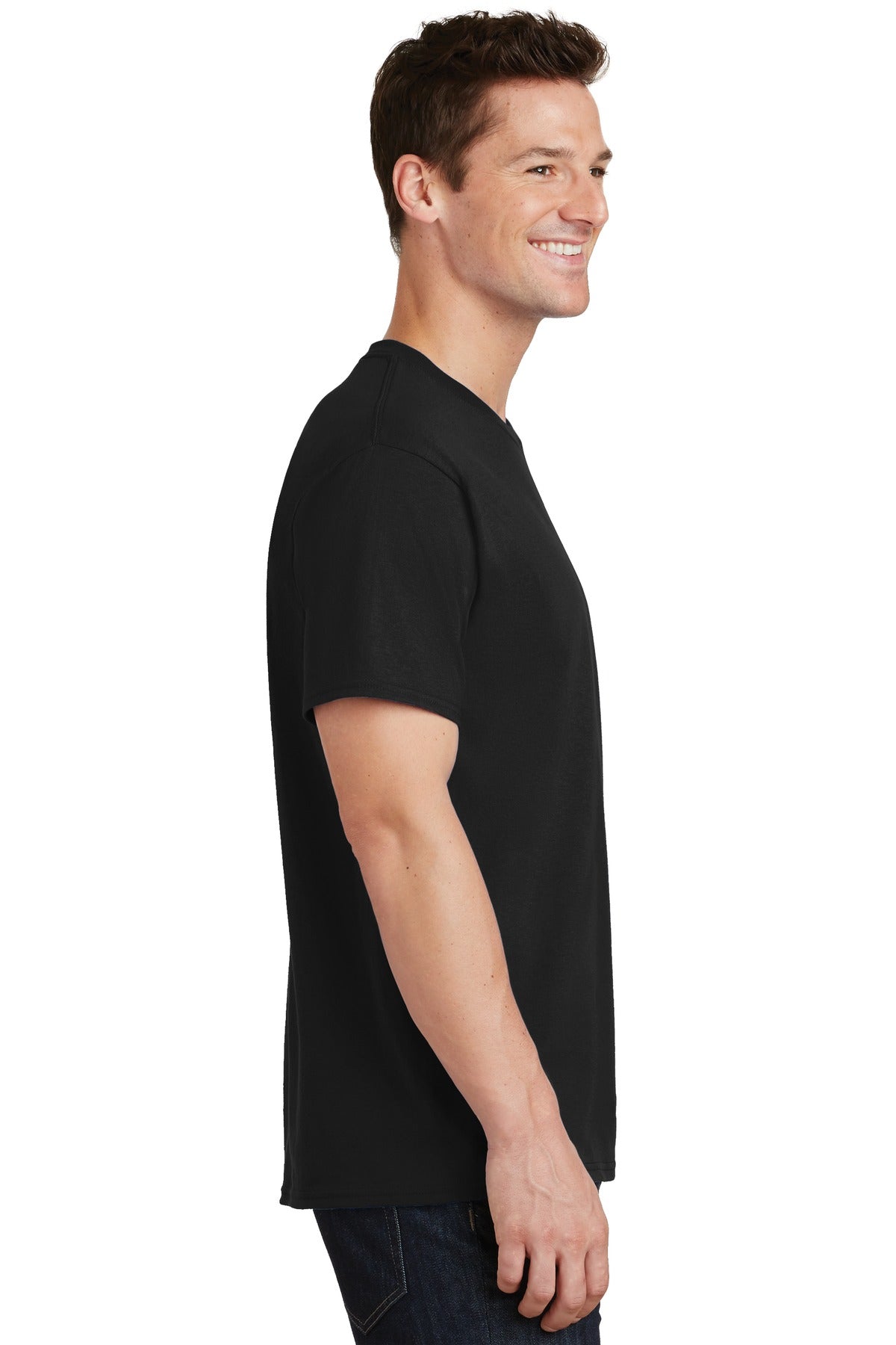 Jet Black Port & Co Tall Core Cotton Tee PC54T