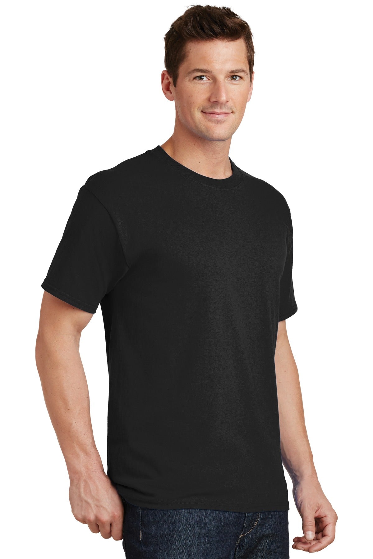 Jet Black Port & Co Tall Core Cotton Tee PC54T
