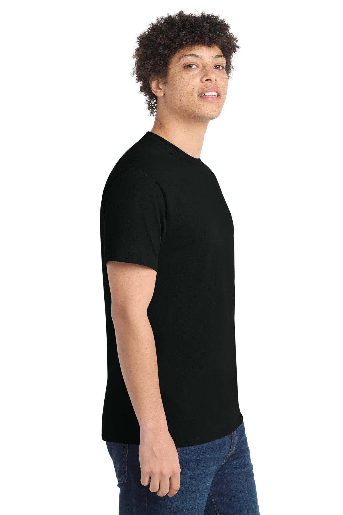 Jet Black Port & Co Tall Core Cotton Tee PC54T