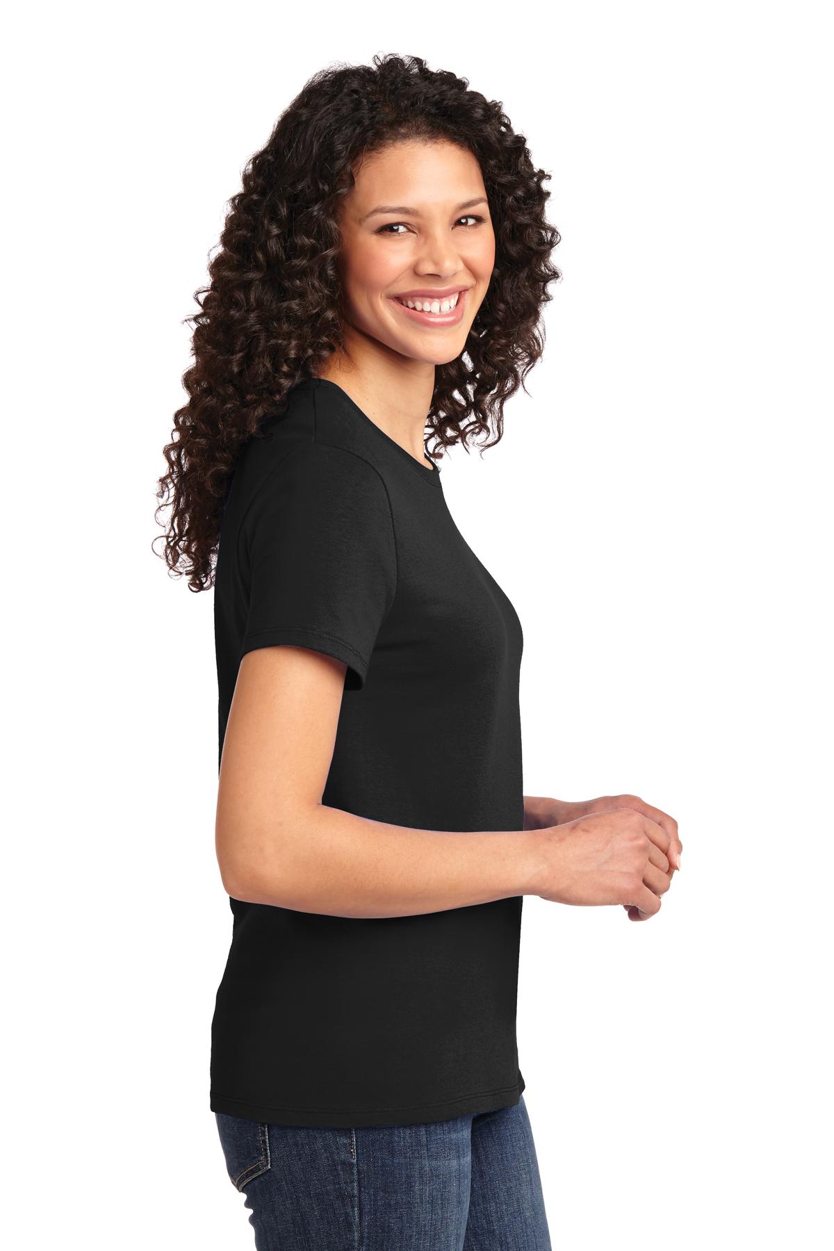 Jet Black Port & Co Women's Essential Tee. LPC61