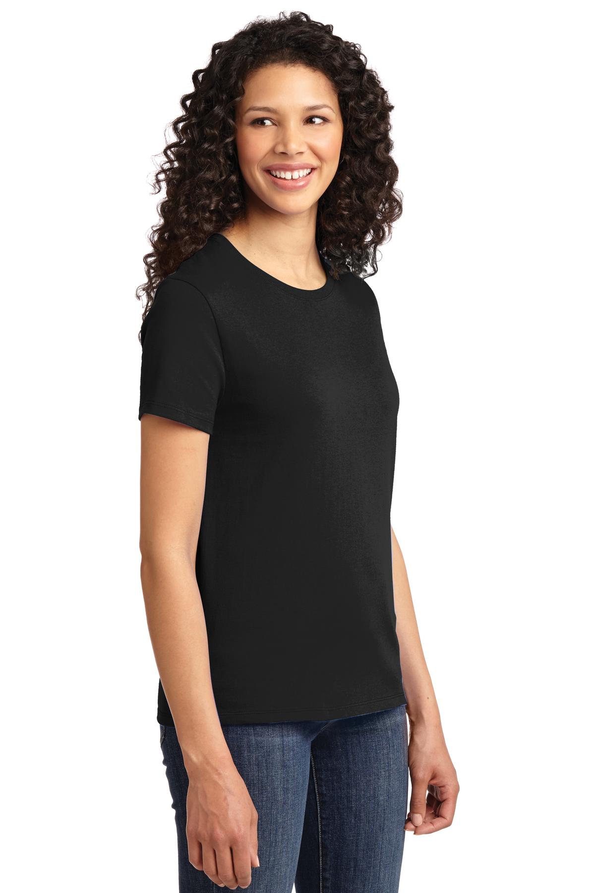 Jet Black Port & Co Women's Essential Tee. LPC61