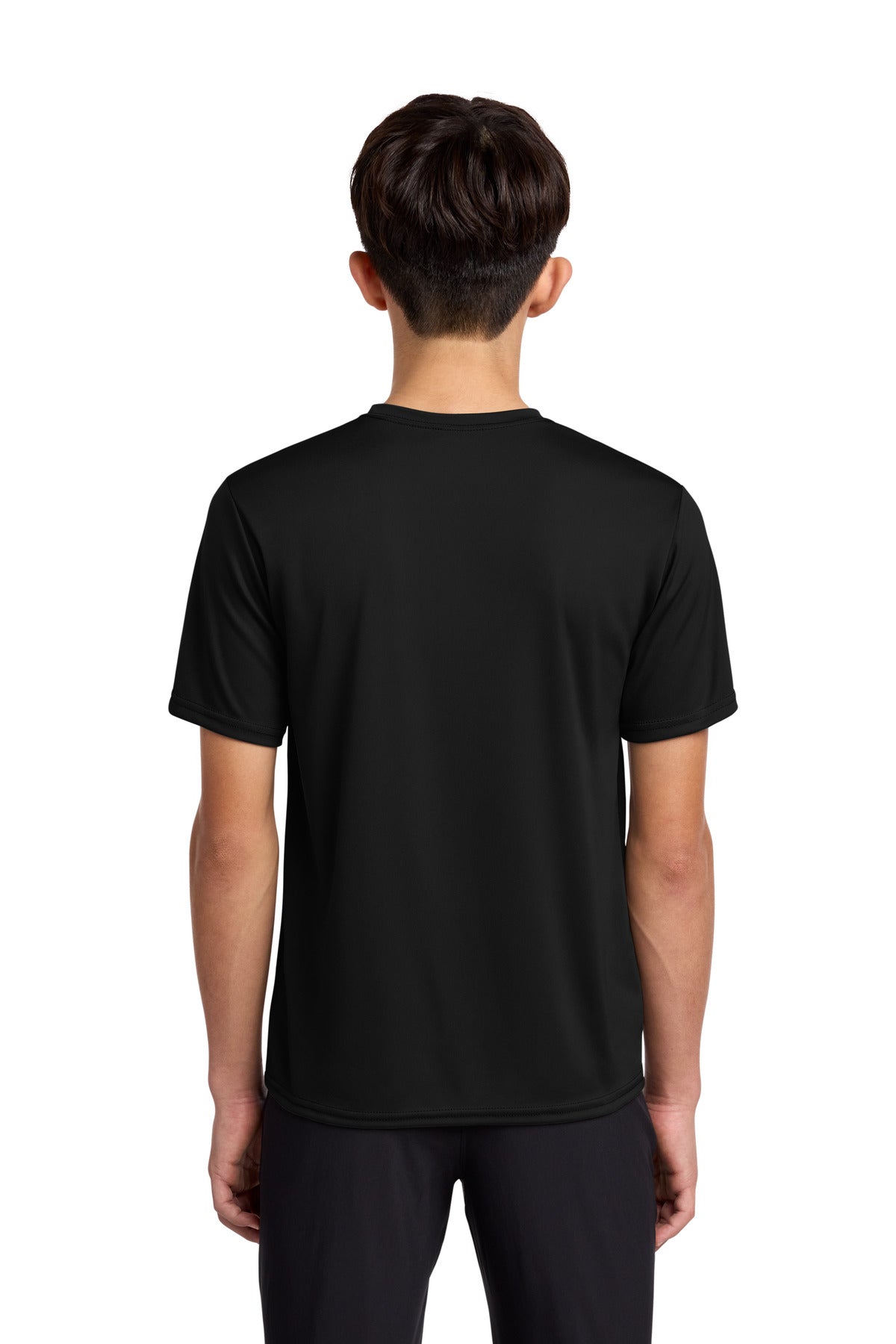 Jet Black Port & Co Youth Performance Tee. PC380Y