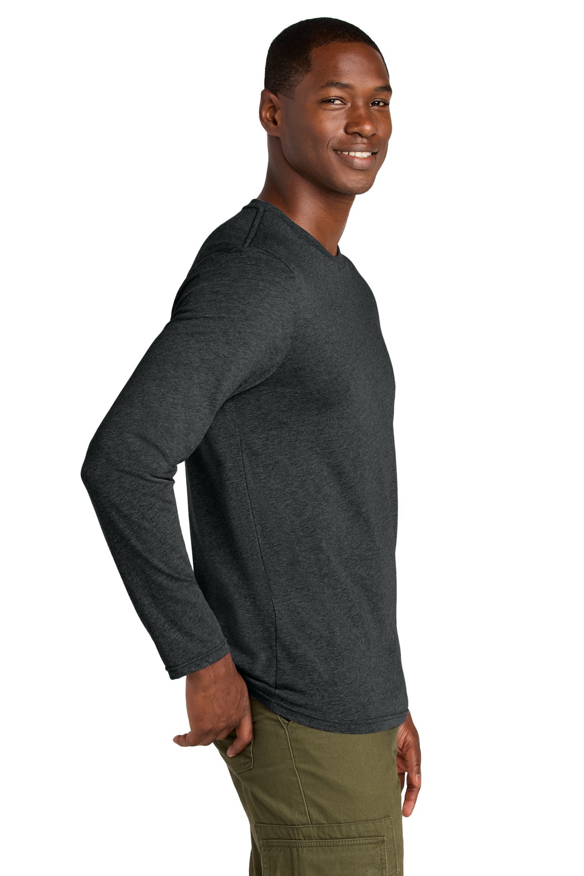 JetBlackHt District Perfect Weight CVC Long Sleeve Tee DT185
