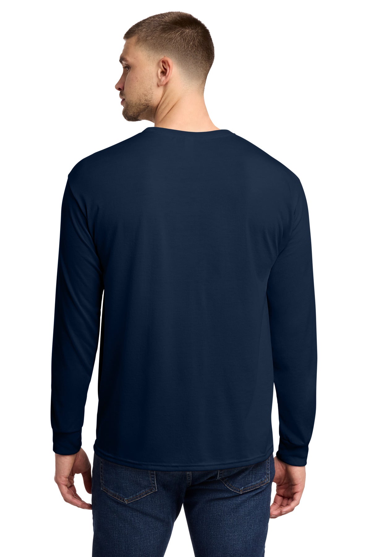 JNavy Jerzees Dri-Power 100% Polyester Long Sleeve T-Shirt 21LS