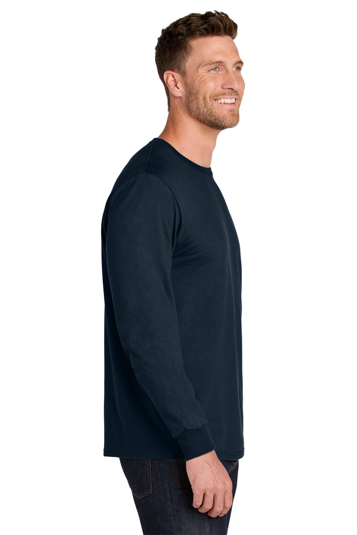 JNavy Jerzees Ultimate Unisex Ring Spun Long Sleeve T-Shirt IC46L