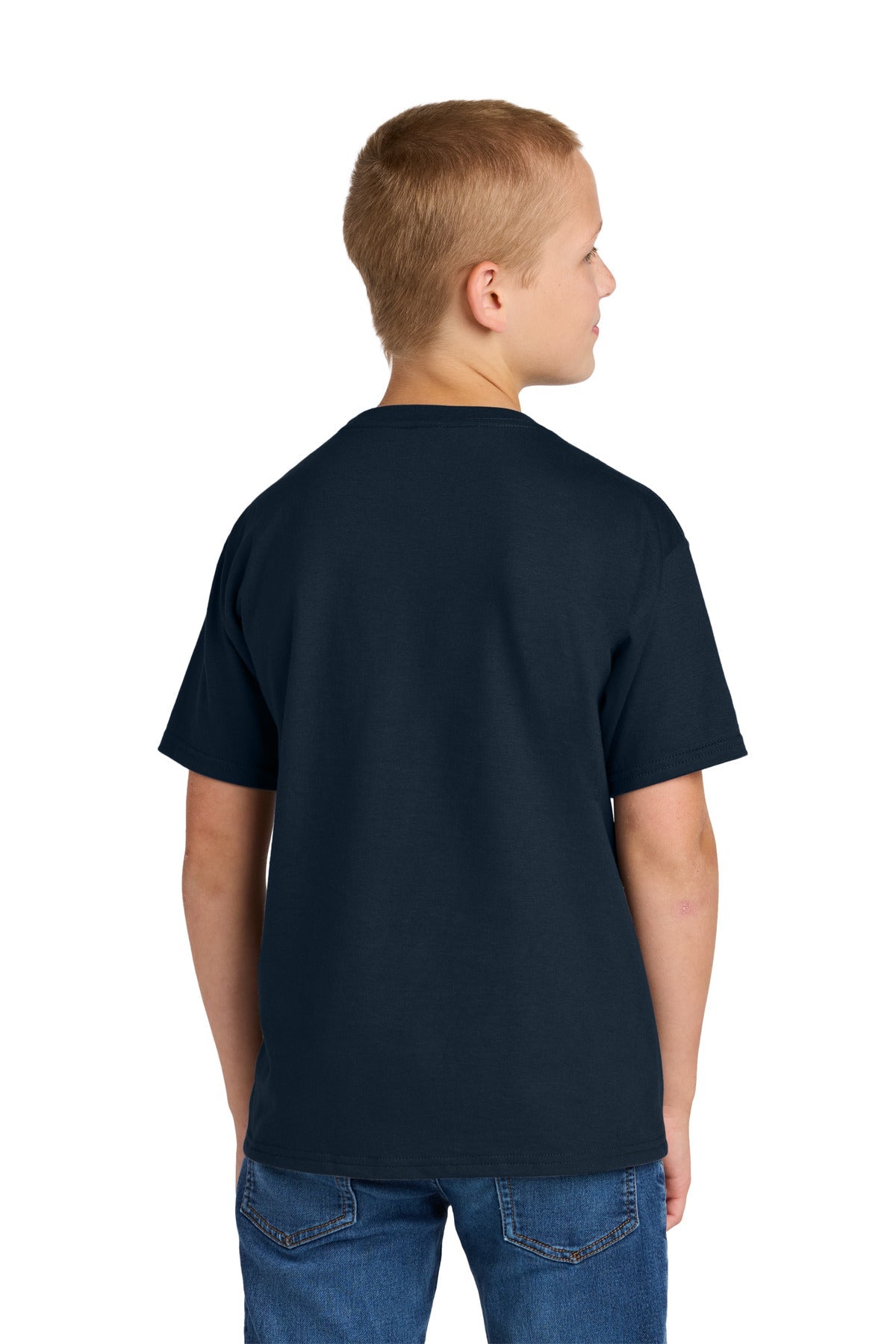 JNavy Jerzees Ultimate Youth Ring Spun T-Shirt IC46B
