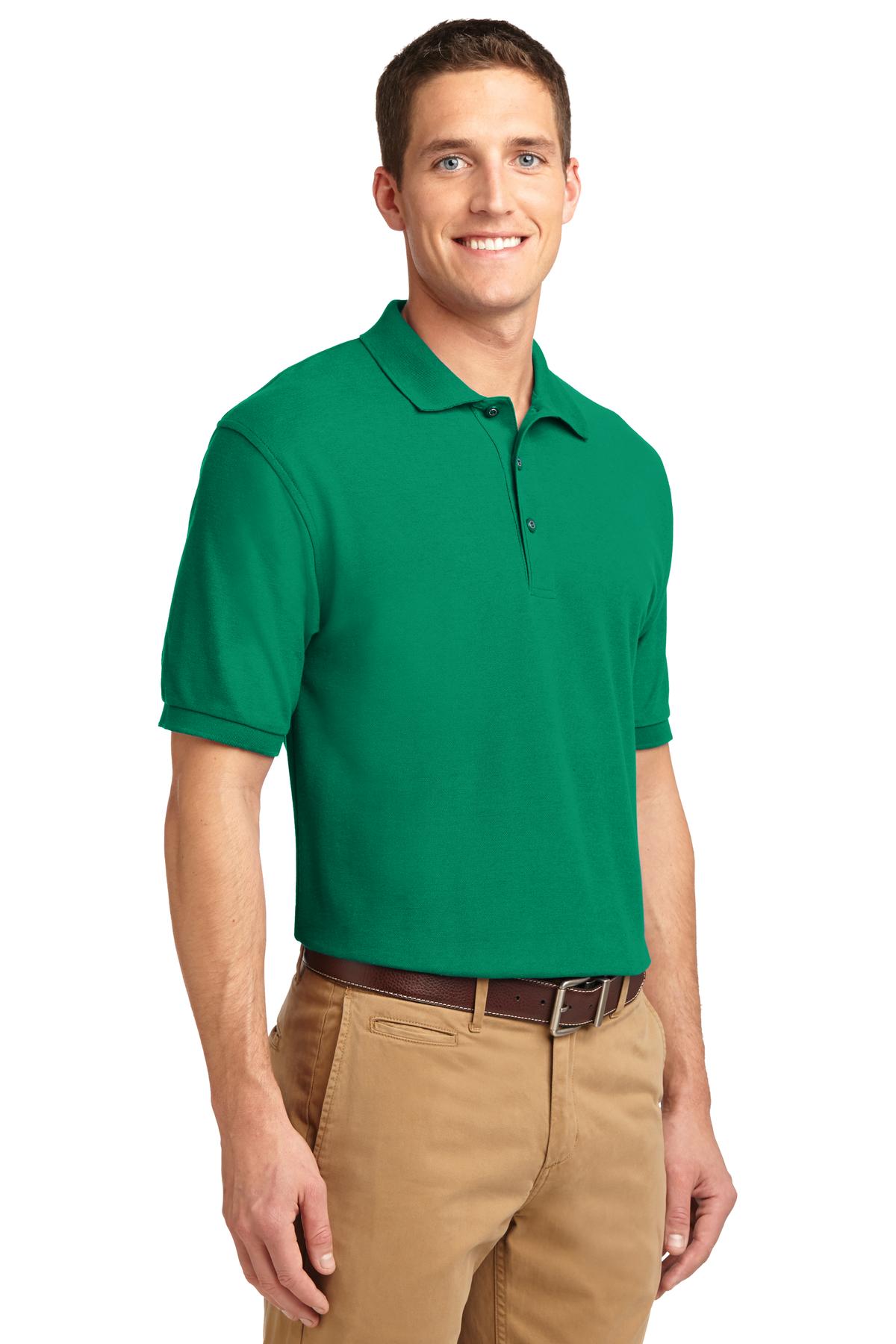 Kelly Green Port Authority Extended Size Silk Touch Polo K500ES