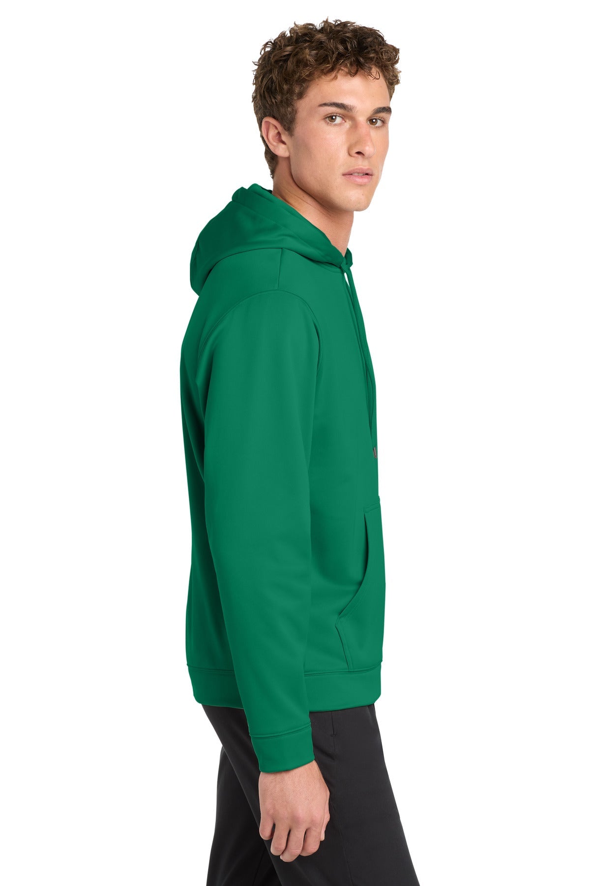 Kelly Green Sport-Tek Sport-Wick Fleece Hooded Pullover. F244