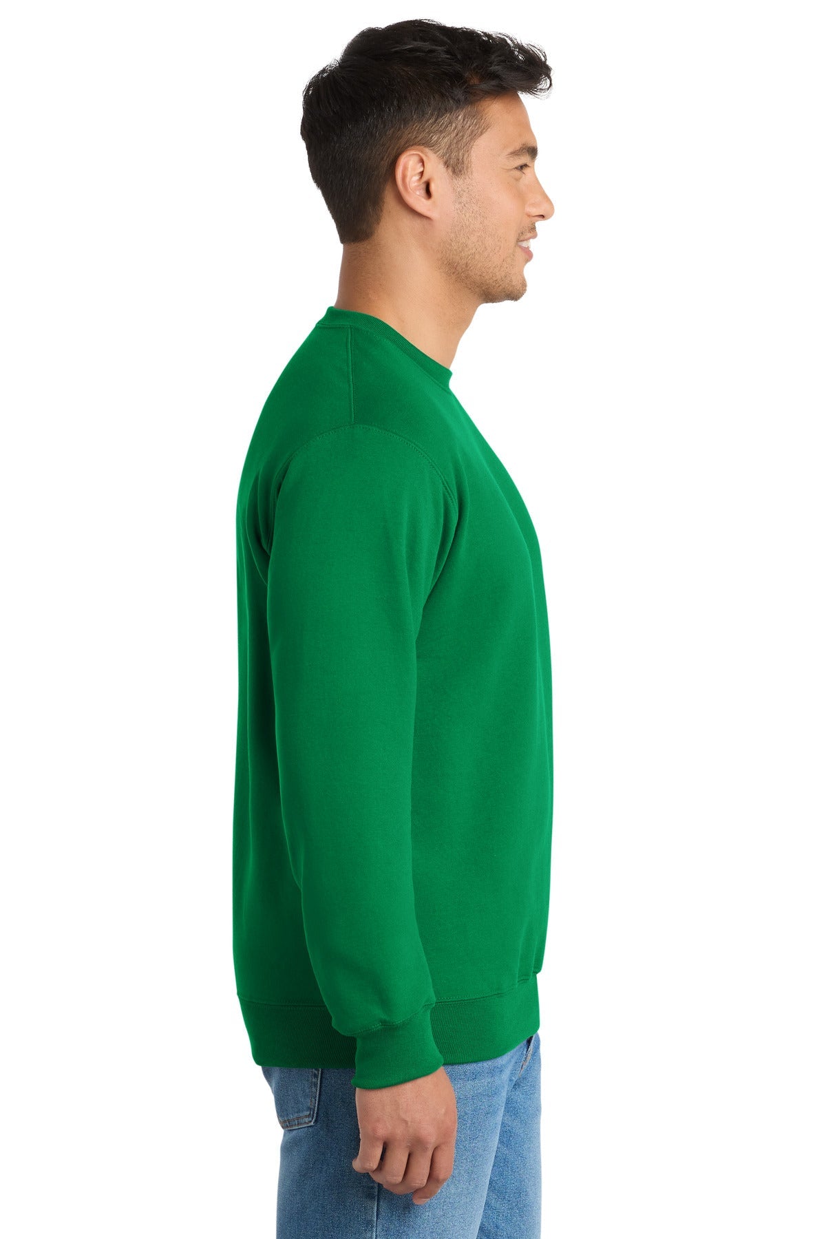 KELLY Port & Co Essential Fleece Crewneck Sweatshirt. PC90