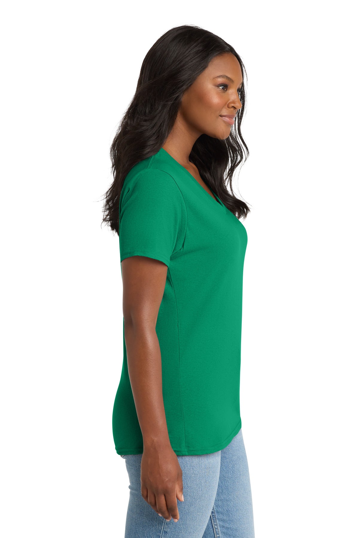 Kelly Port & Co Women's Core Cotton V-Neck Tee. LPC54V