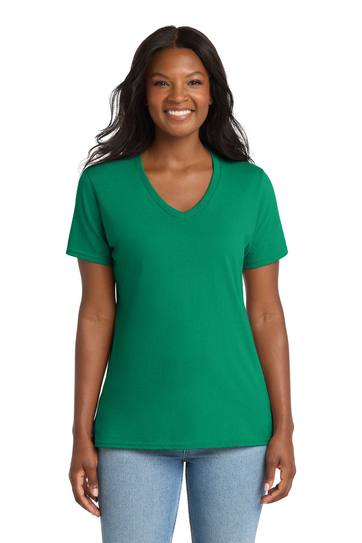 Kelly Port & Co Women's Core Cotton V-Neck Tee. LPC54V