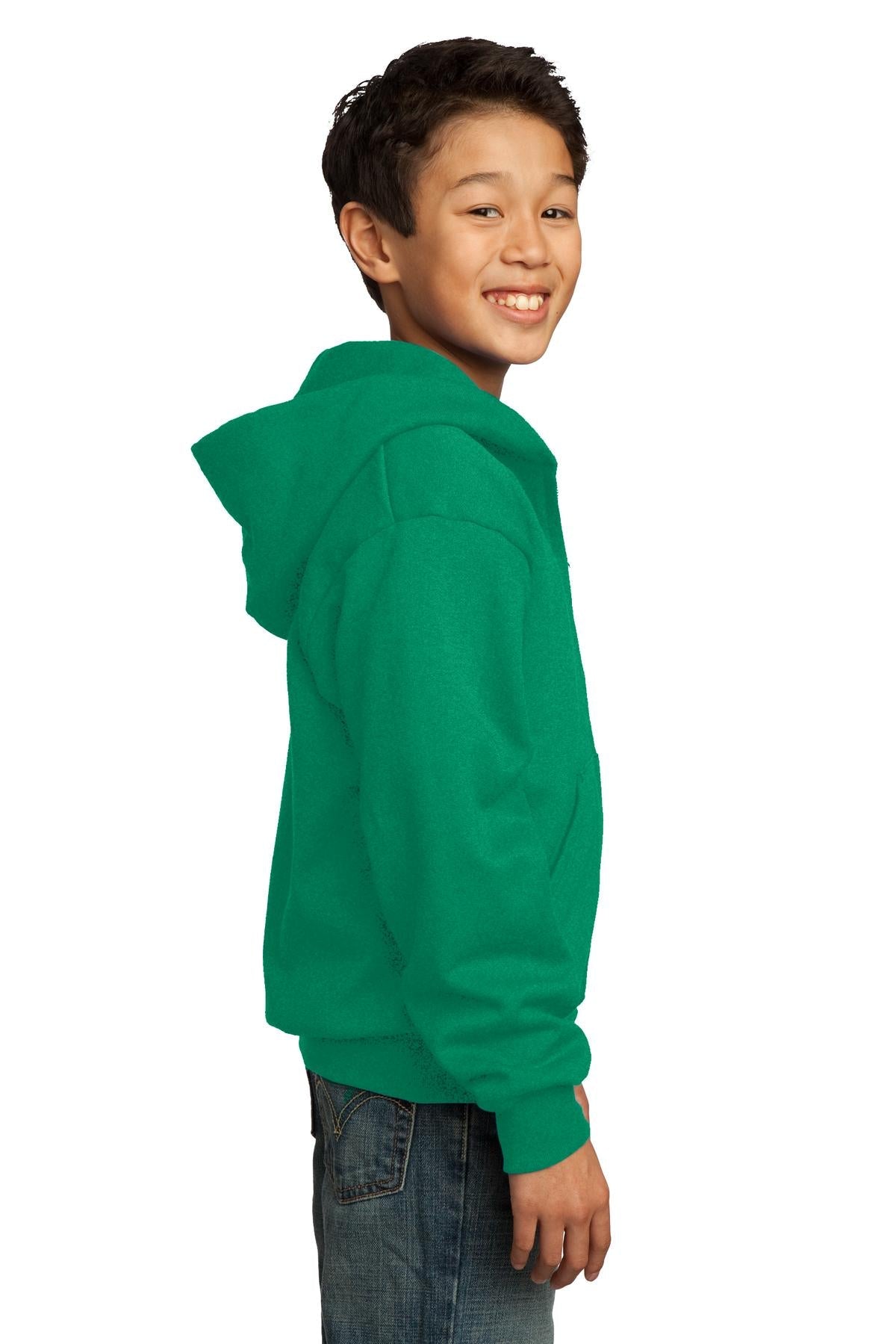 Kelly Port & Co Youth Core Fleece Full-Zip Hooded Sweatshirt. PC90YZH