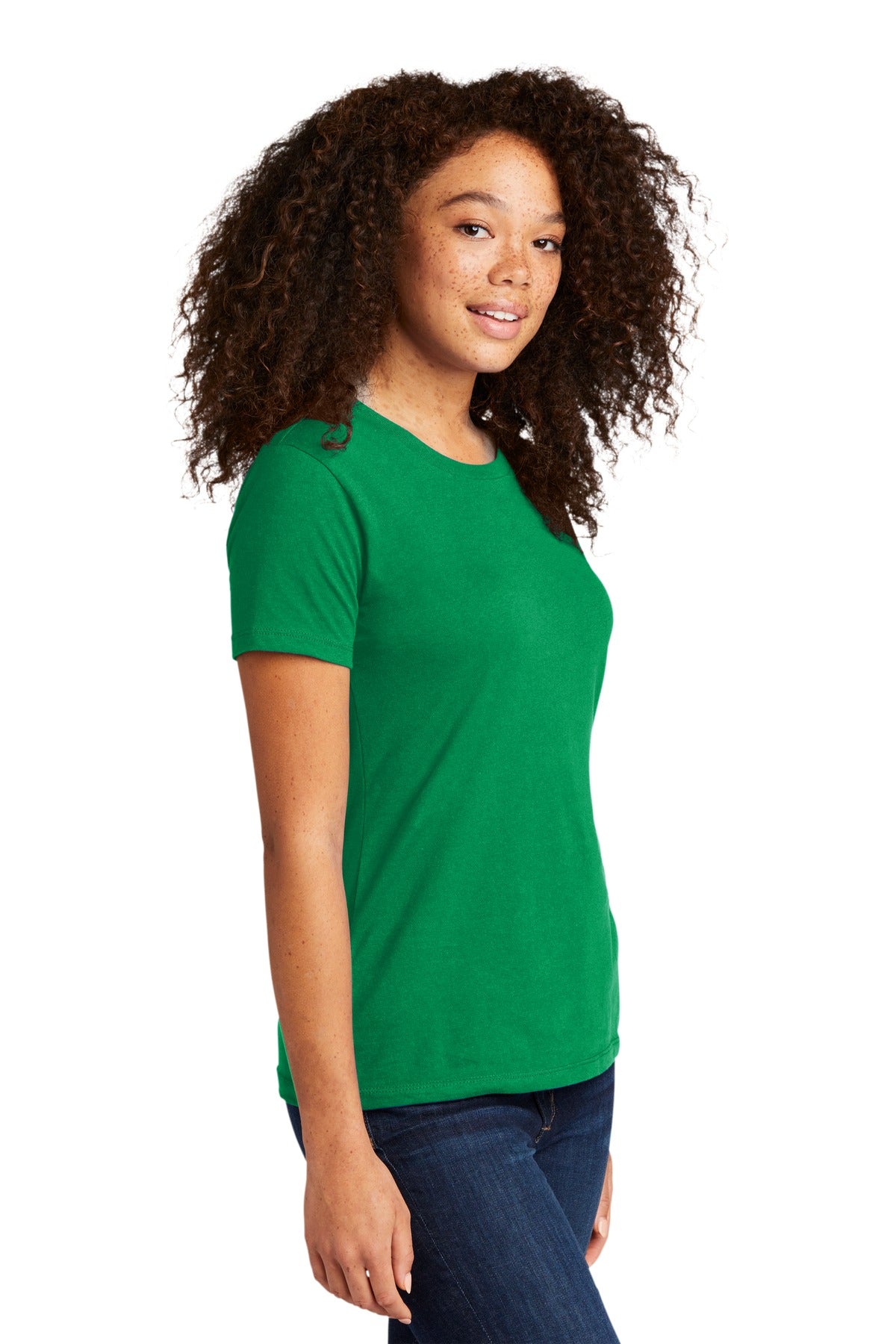 KellyGreen Next Level Apparel Women's Cotton Tee. NL3900
