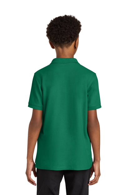 KellyGreen Port Authority Youth Wearever Signature Pique Polo Y200
