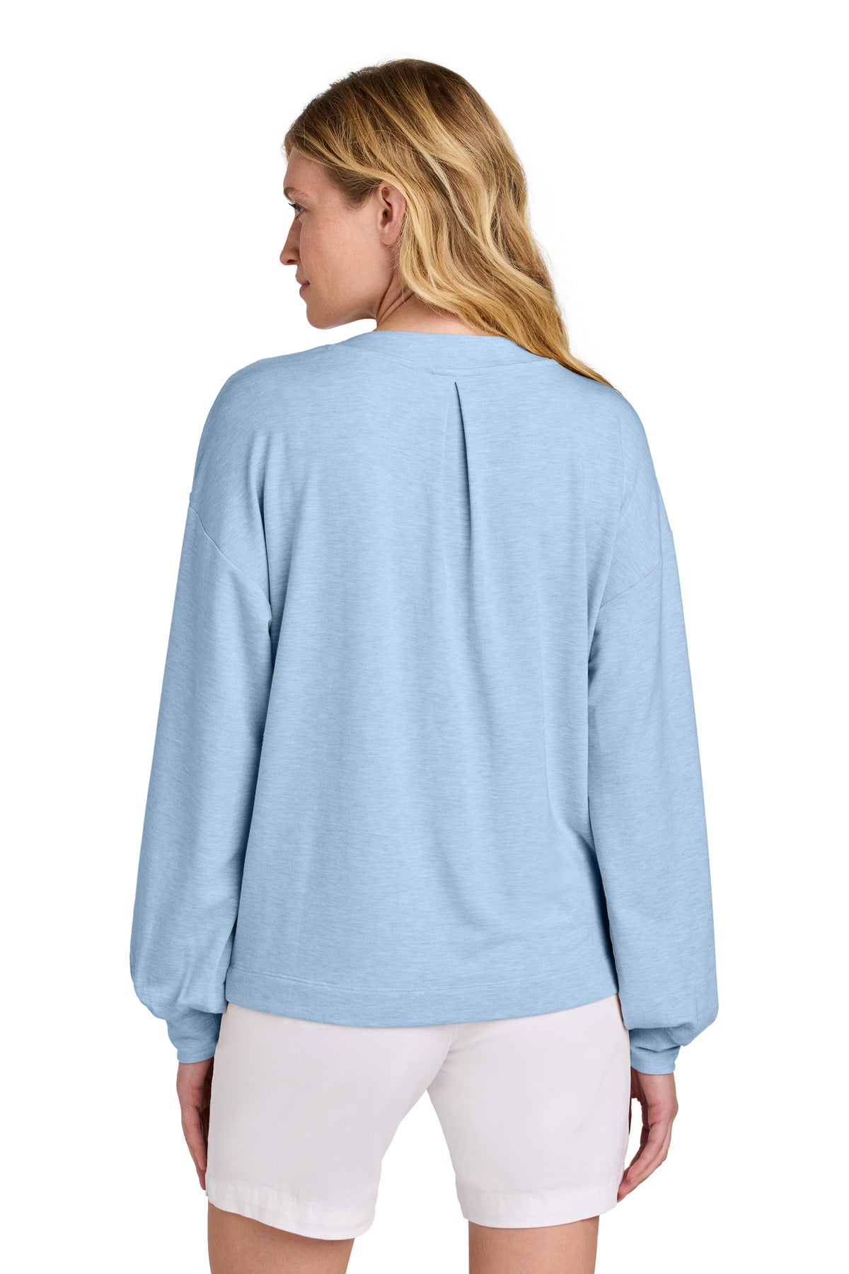 KentBluHtr TravisMathew Women's Long Weekend V-Neck TM1LD009