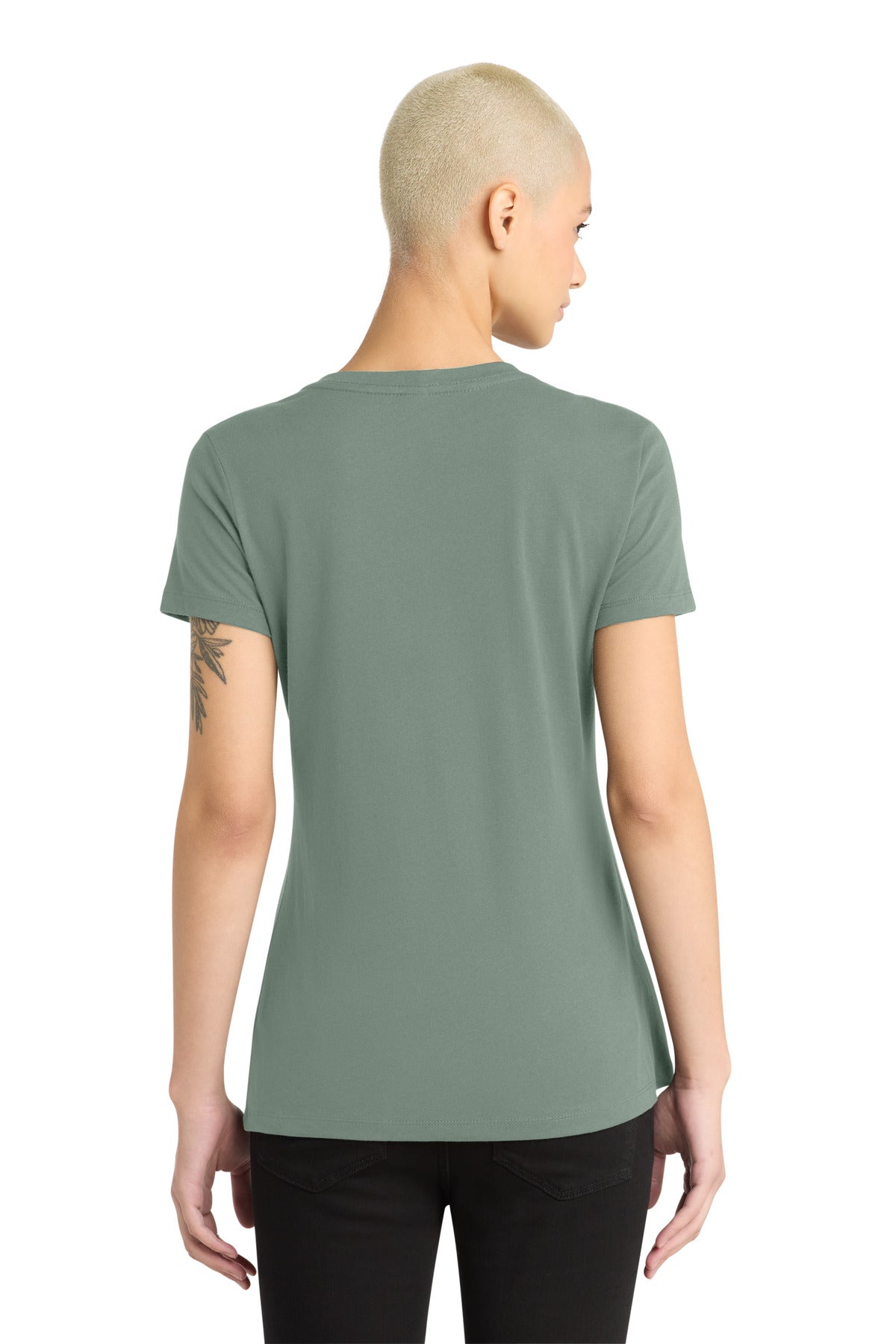 LaurelGrn District - Women's Perfect Weight V-Neck Tee. DM1170L