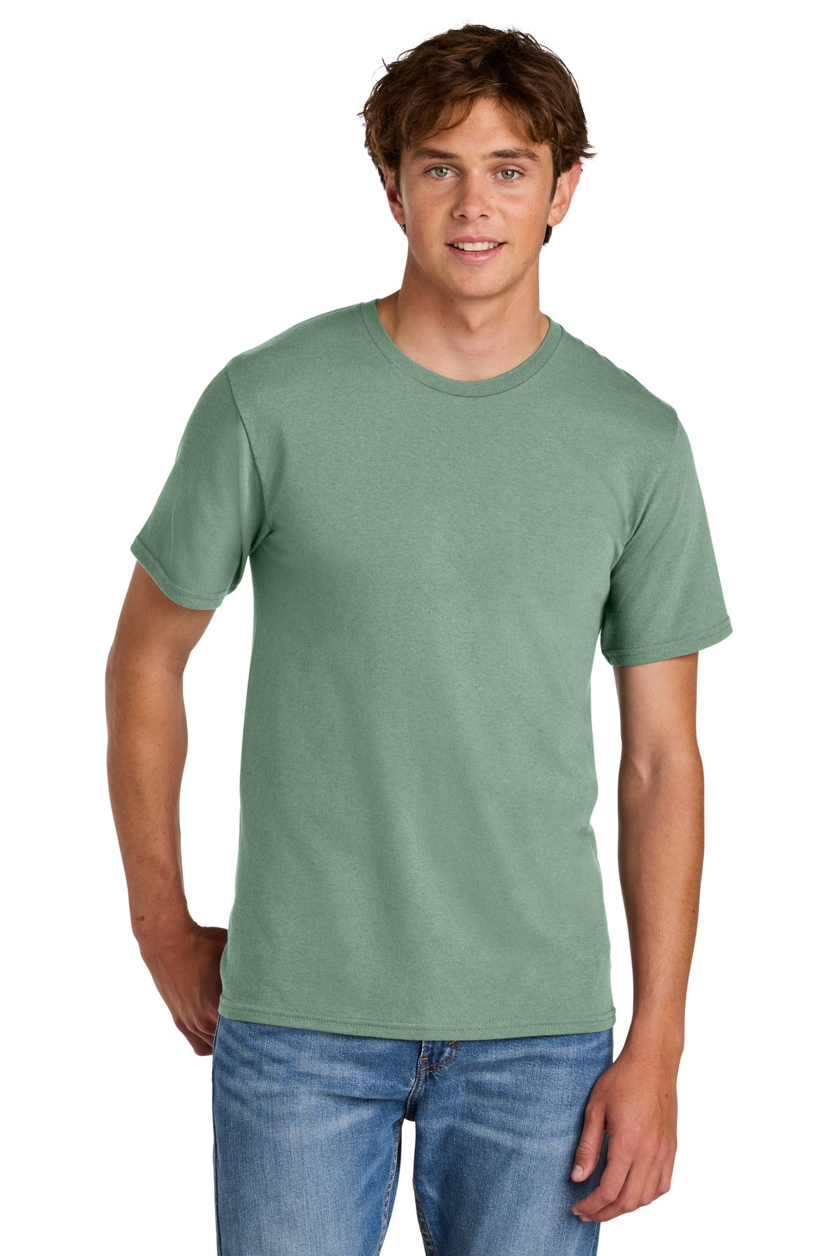 LaurelGrn Port & Co Easy Cotton Tee PC43