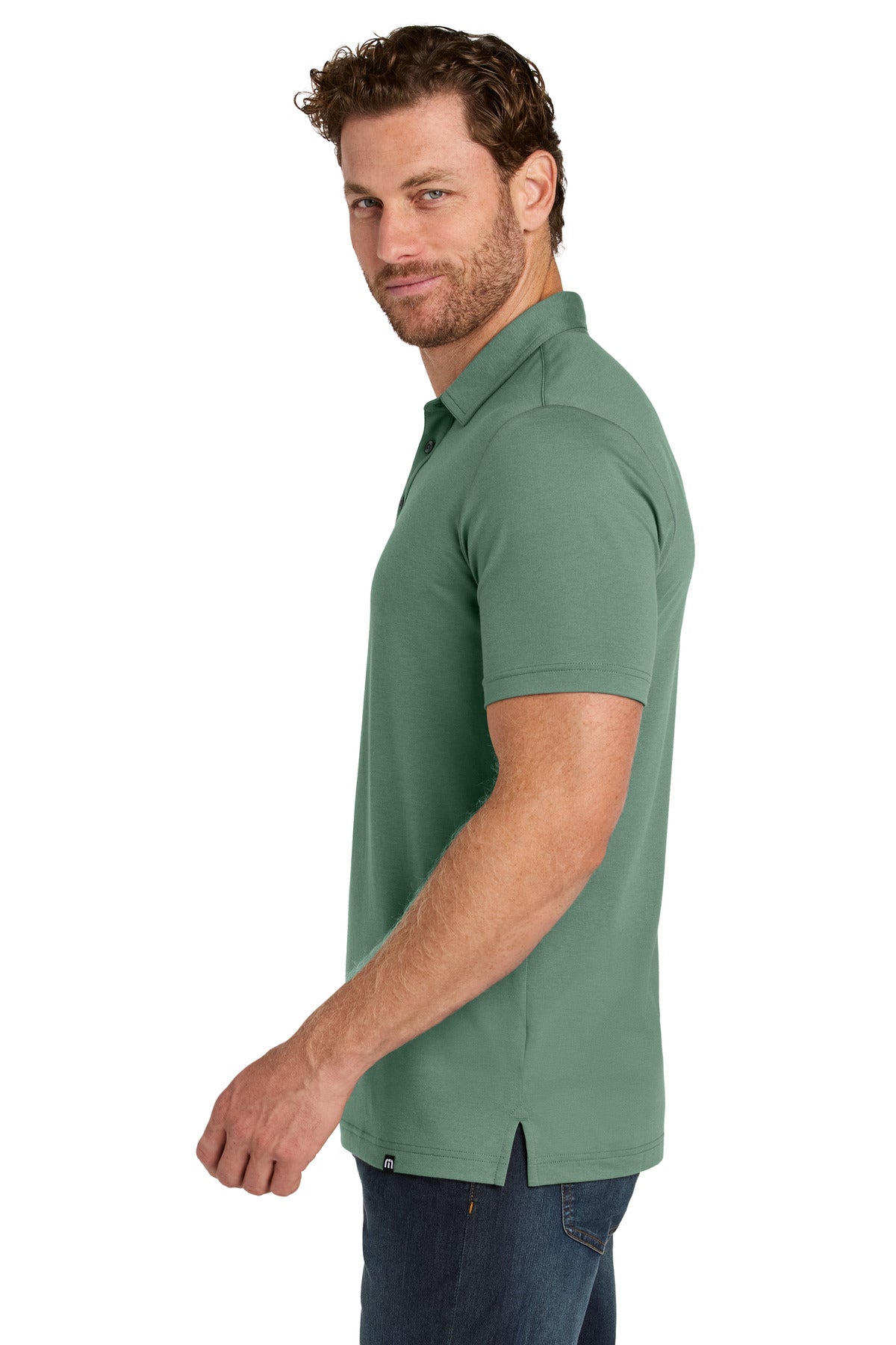 LaurelGrn TravisMathew Glenview Solid Polo TMA41461