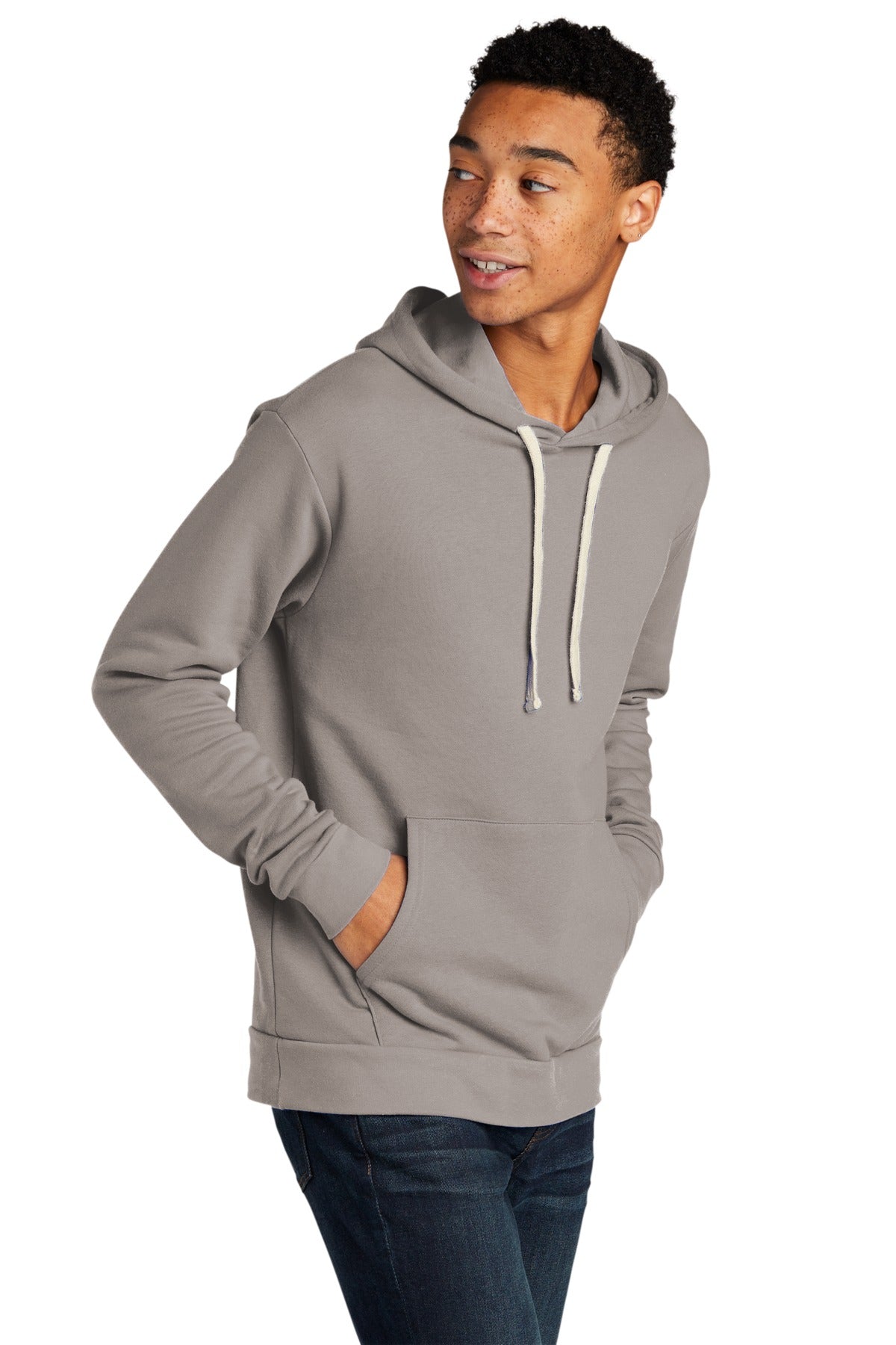 Lead/LtGry Next Level Apparel Adult Santa Barbara Pullover Hoodie. NL9303