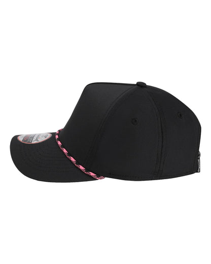 Left View of Black The Corral Women's Cap - L5059