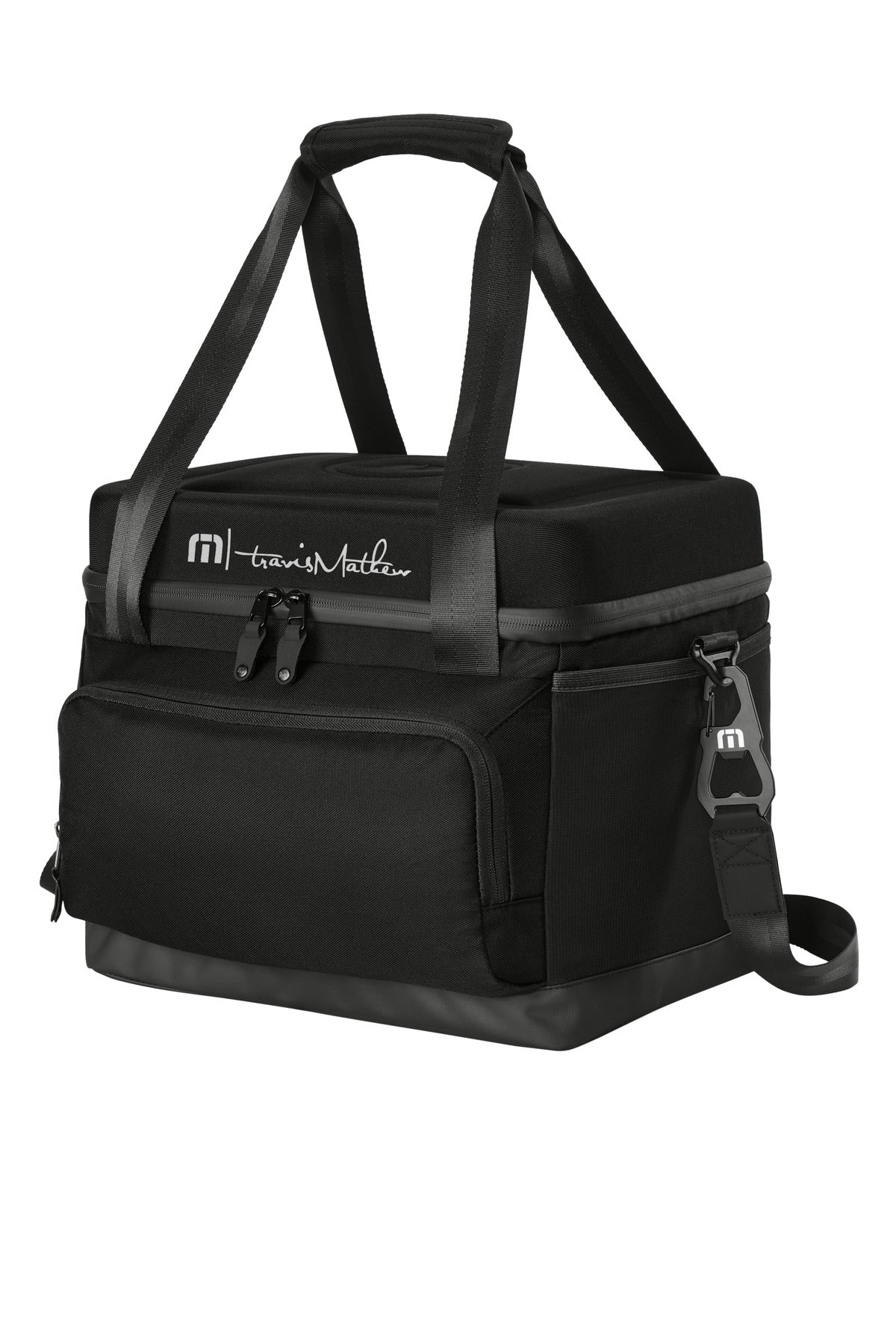 Left View of Black TravisMathew Cruise 24-Can Cooler TMB601