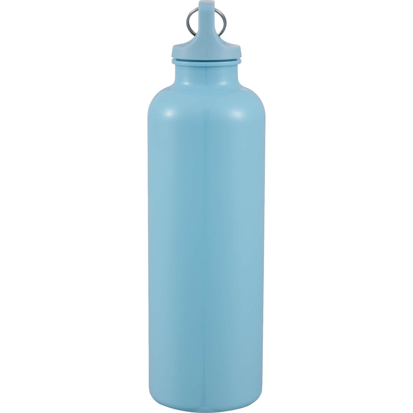 Left View of Blue Race 25oz  Recycled Bottle with Carabiner plain