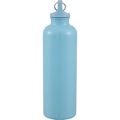 Left View of Blue Race 25oz  Recycled Bottle with Carabiner plain